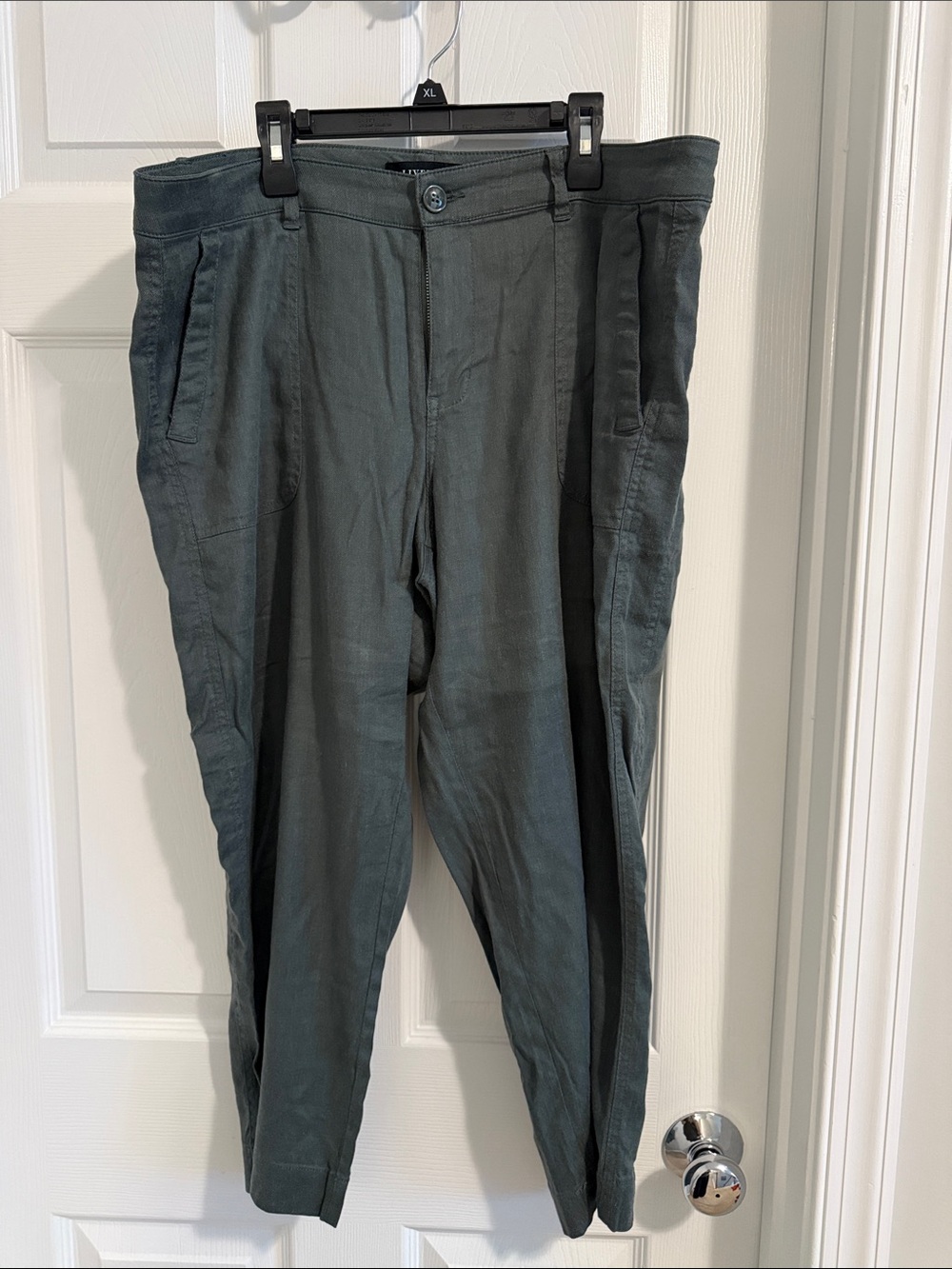 Liverpool Men's Charcoal Gray Tapered Chinos
